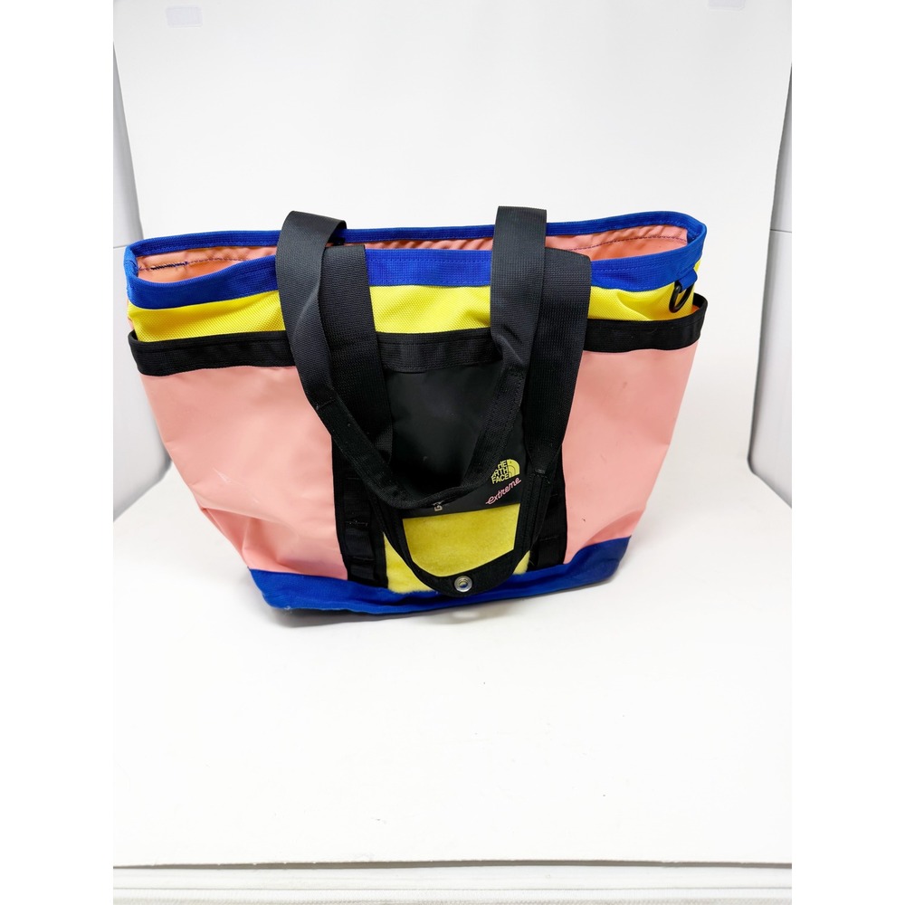 The North Face Extreme Tote Bag Colorblock Pink Yellow Blue NF0A47L8